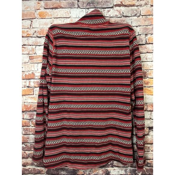 Woolrich top shirt Women Red 1/2 Zip Pullover Mock Neck southwest Knit small - Picture 5 of 5